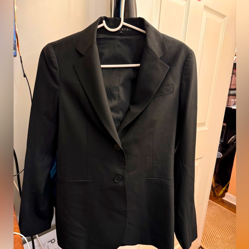 Theory Black Blazer Size 6